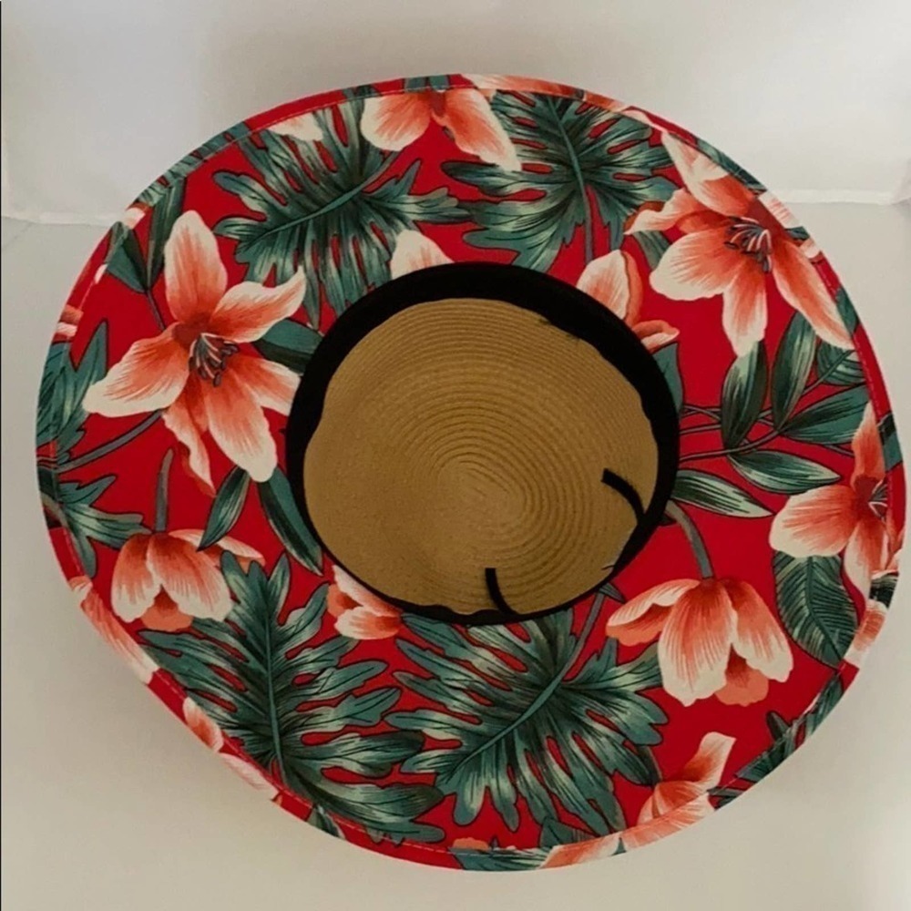 👉 Straw Hat With Floral Pattern - Picture 2 of 10